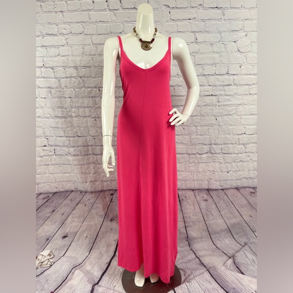 Brand New Fuchsia V Neck Maxi W/Pockets Various color slightly may vary - Picture 12 of 13